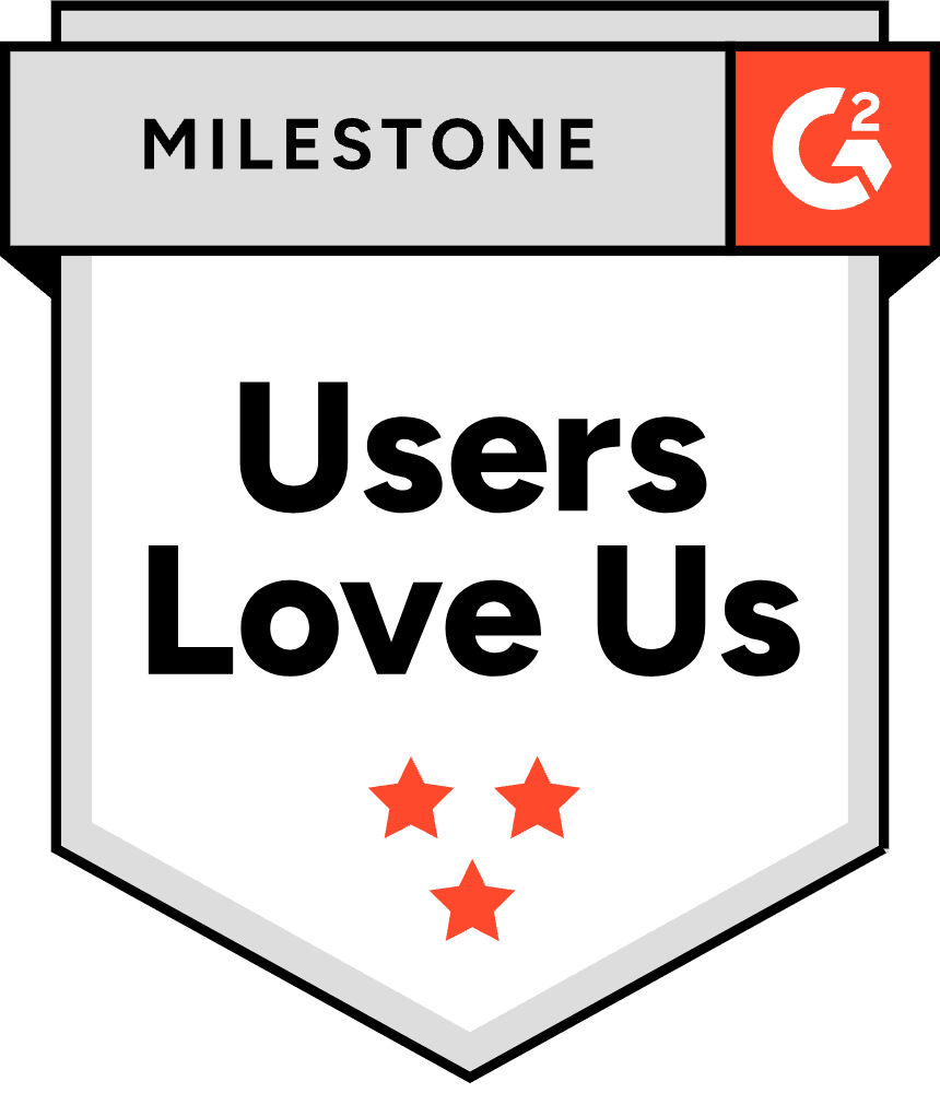 G2 Users Love Us badge awarded for outstanding customer reviews