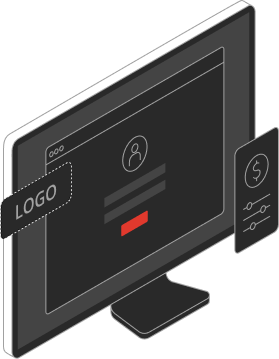 Reseller customizable website with logo and mobile options.